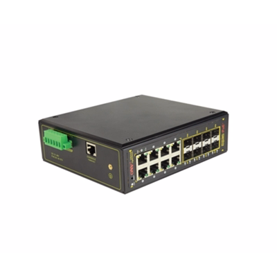 Gigabit 16-port L2+ managed industrial PoE switch