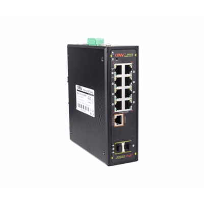 Gigabit 10-port L2+ managed industrial PoE switch