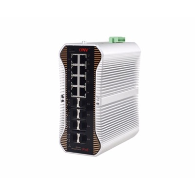Gigabit 16-port L2+ managed industrial PoE switch